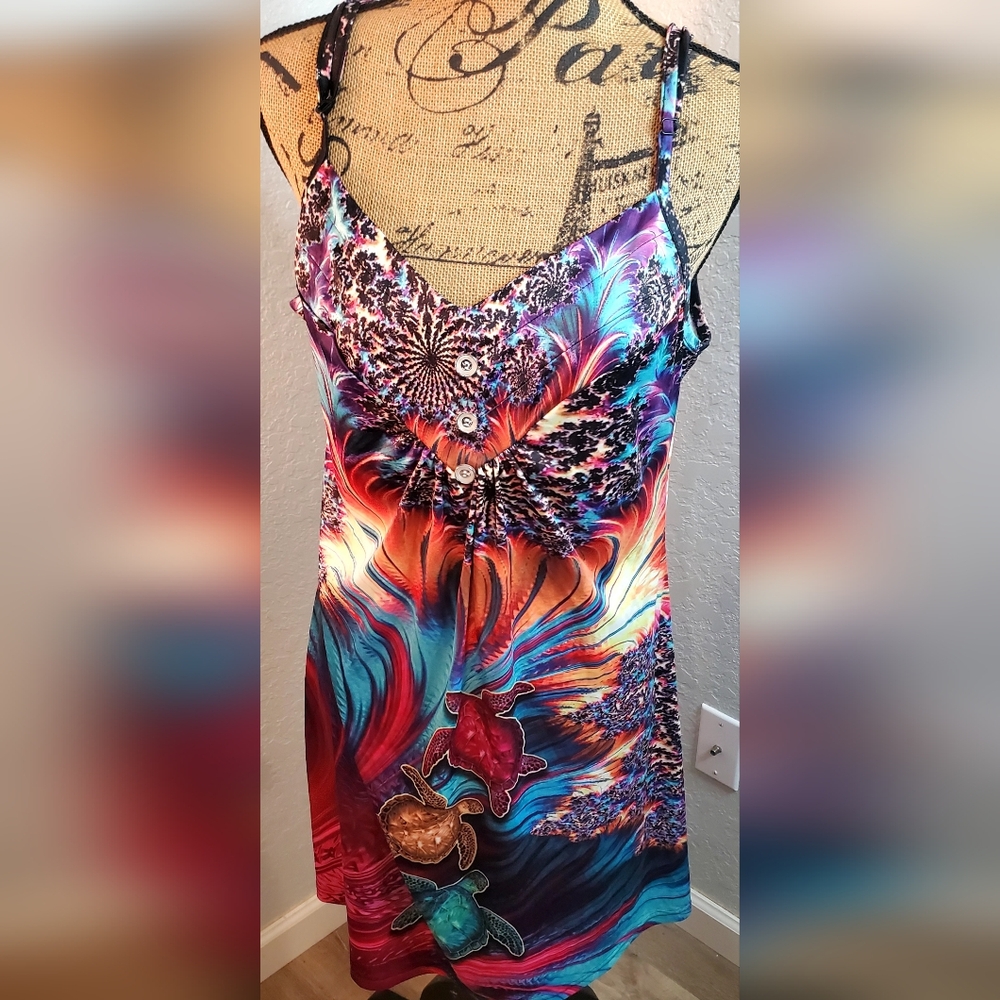 Vibrant Multicolor Spaghetti Strap Dress